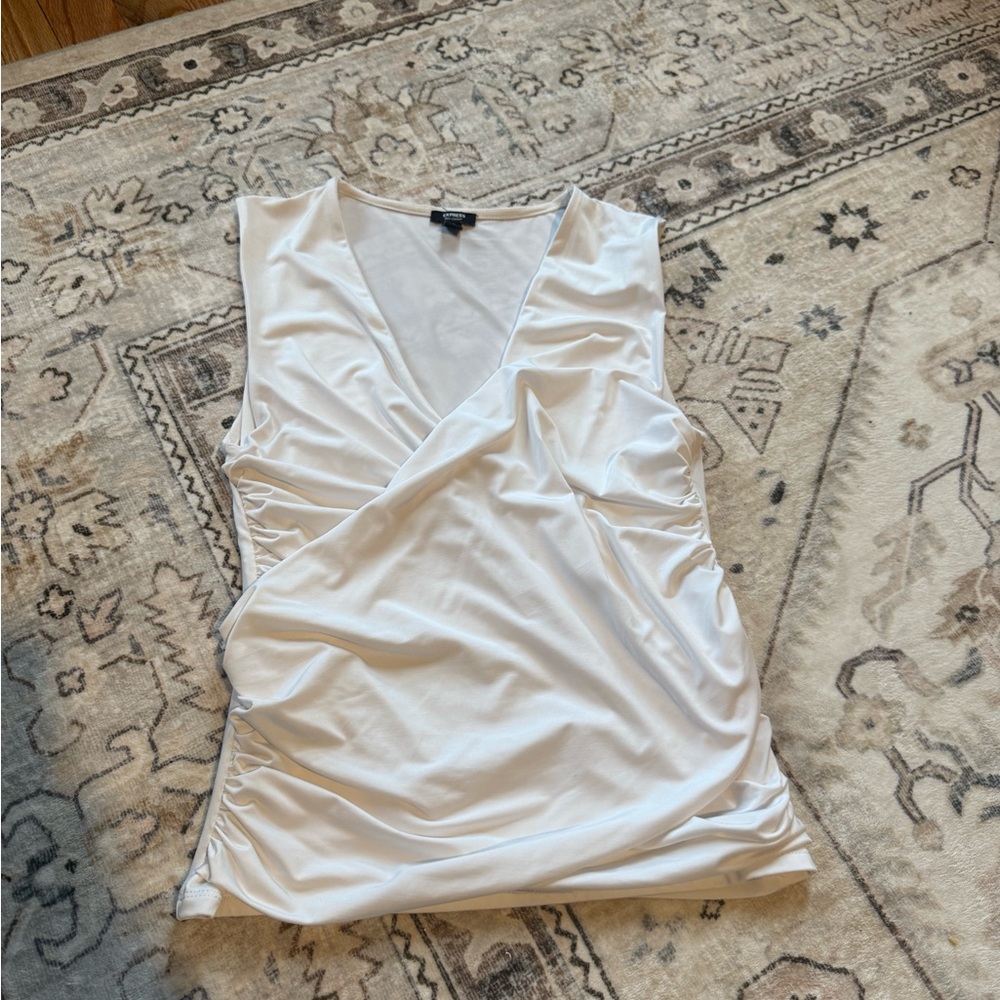 Elegant White Wrap Top